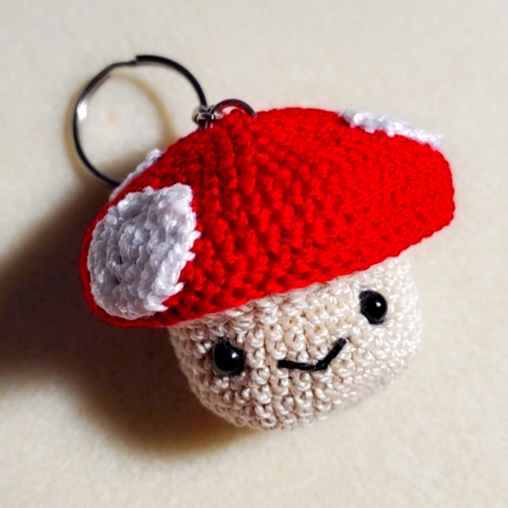 Mushroom keychain